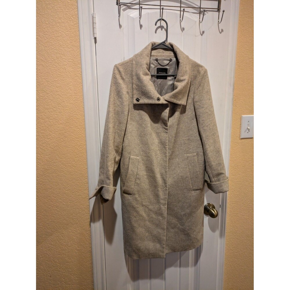 WEEKEND MAX MARA Beige Wool Single Breasted Coat Jacket Size  US 6